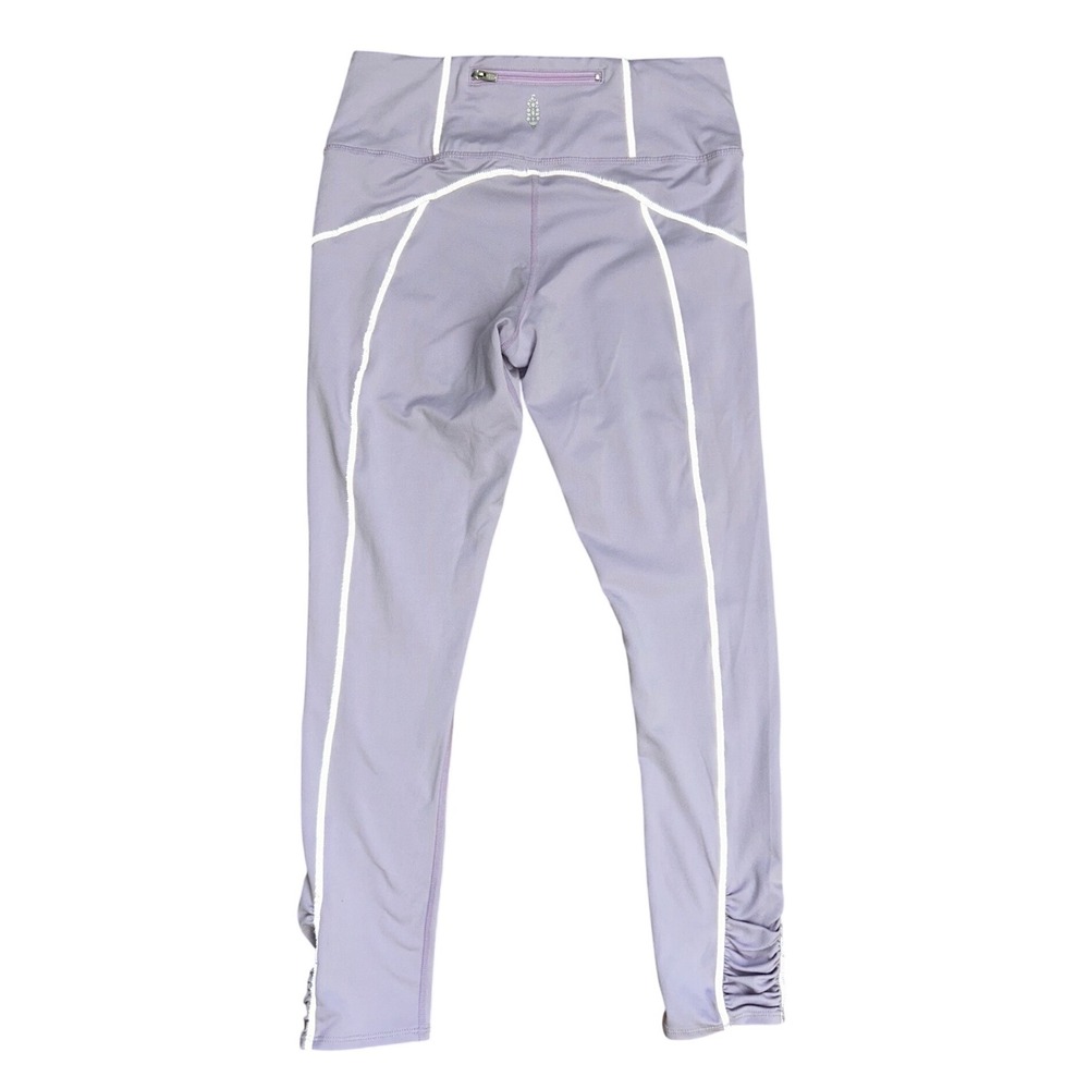 FP Movement leggings Lavender Reflective Ruched‎ High Rise 7/8 your a peach M